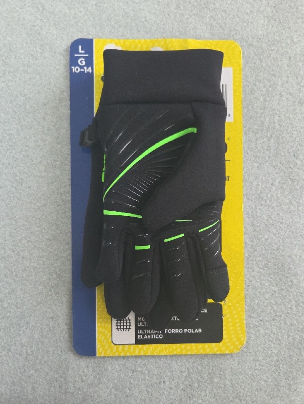 ​HEAD Kids Touchscreen Fleece Gloves Black Neon Green L 10 14 - Picture 5 of 5